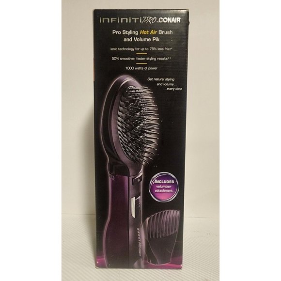 Conair InfinitiPRO Hot Air Round/Paddle Brush + Volume Pik - Picture 1 of 1
